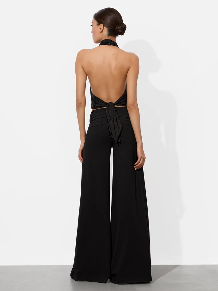Alice and Olivia Ayanna Cowl Tie  Halter Top