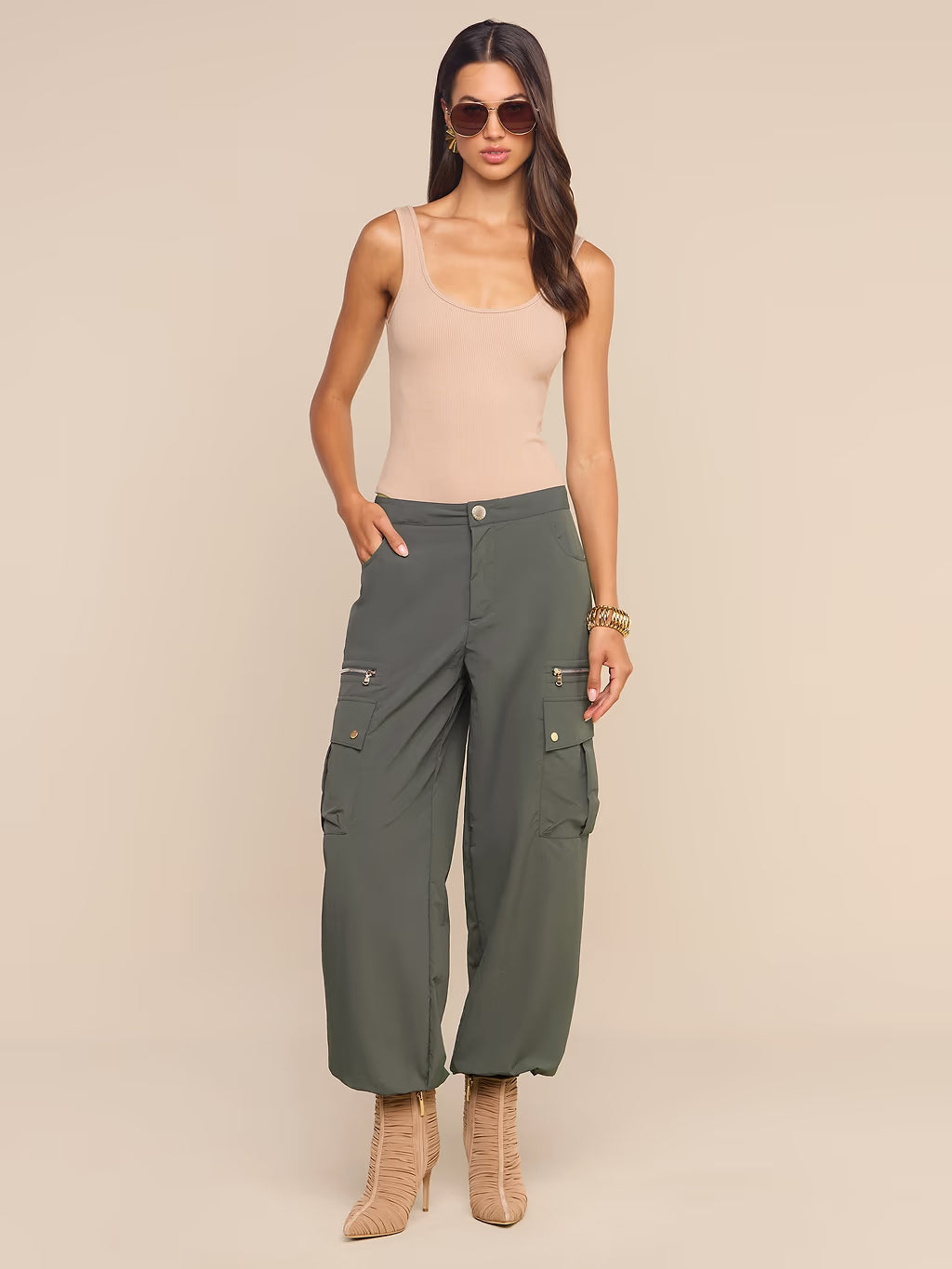 L’ Agence Greer Cargo Nylon Jogger Pant