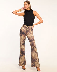 Ramy Brook Printed Tyra High Waisted Flare Jean