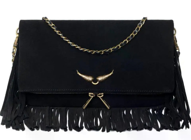Zadig and Voltaire Rock Suede Fringes Handbag