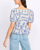 Rails Presley Floral Print Puff Sleeve Shirt