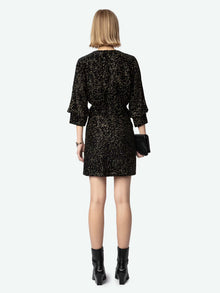 Zadig and Voltaire Rosli Glitter Dots Velvet Dress