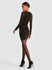 Alice and Olivia Delors Embellished Crew Neck Mini Dress