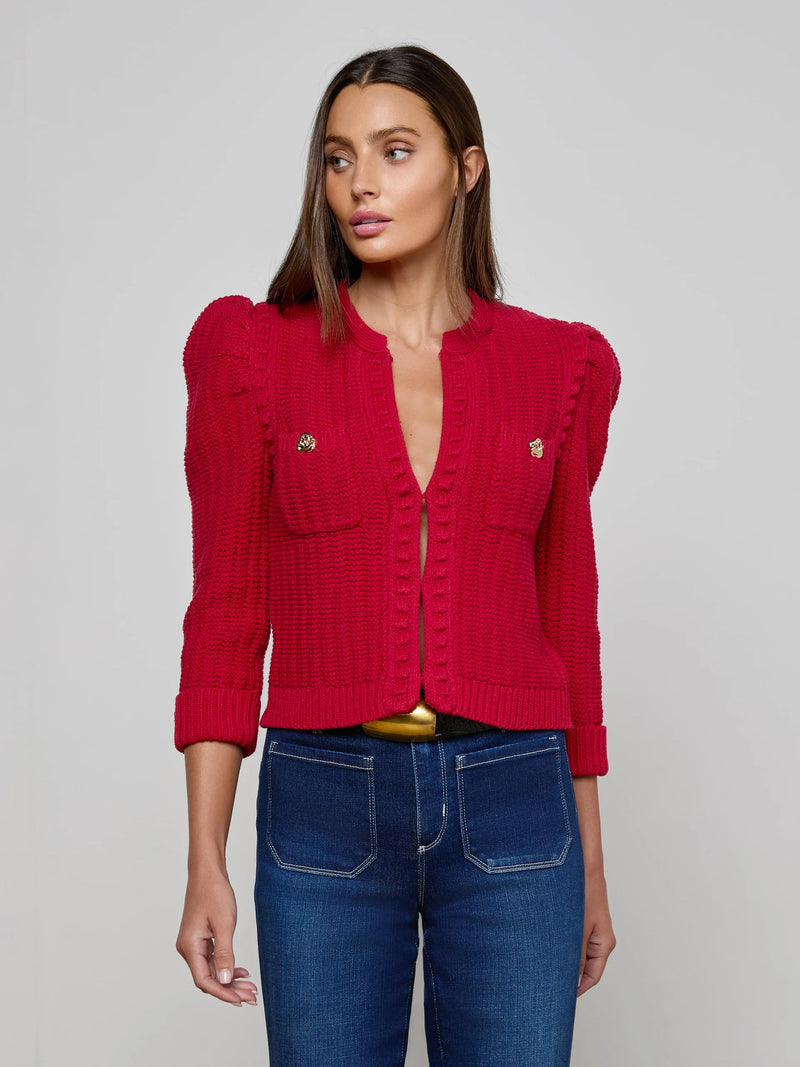 L’ Agence Delli Cropped Cardigan