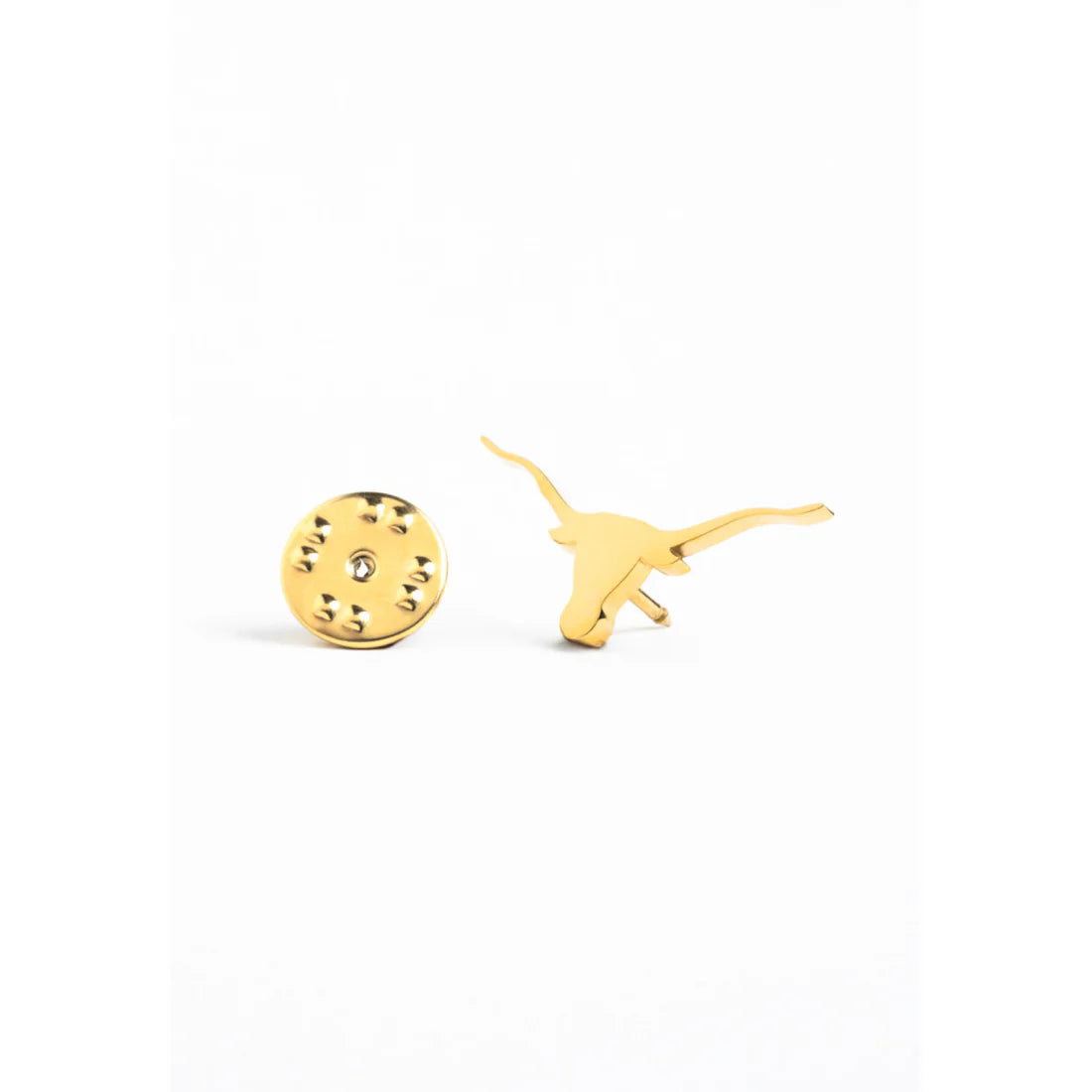 A Wink of Yellow Longhorn Hat Pin
