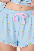 Pj Salvage Olive You Martini Print Short PJ Set