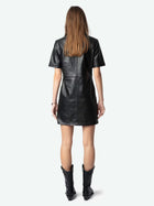 Zadig and Voltaire Ralmy Cuir Lisse Leather Dress