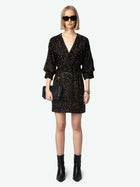 Zadig and Voltaire Rosli Glitter Dots Velvet Dress