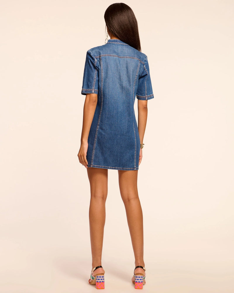 Ramy Brook Skylar Short Sleeve Denim Mini Dress