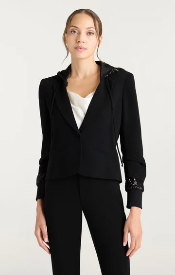 Cinq A Sept Sequin Hooded Le Petit Khloe Jacket