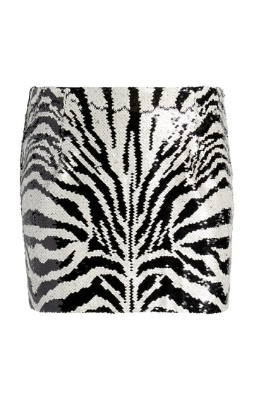 Cinq A Sept Sequin Zebra Juno Skirt