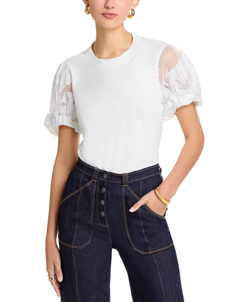 Cinq A Sept Paper Floral Organza Yashi Top