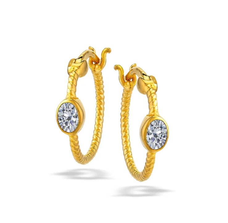 Genesis Jewelry Braided Hoop Earrings