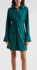 Cinq A Sept McKenna Front Twist Long Sleeve Mini Shirtdress