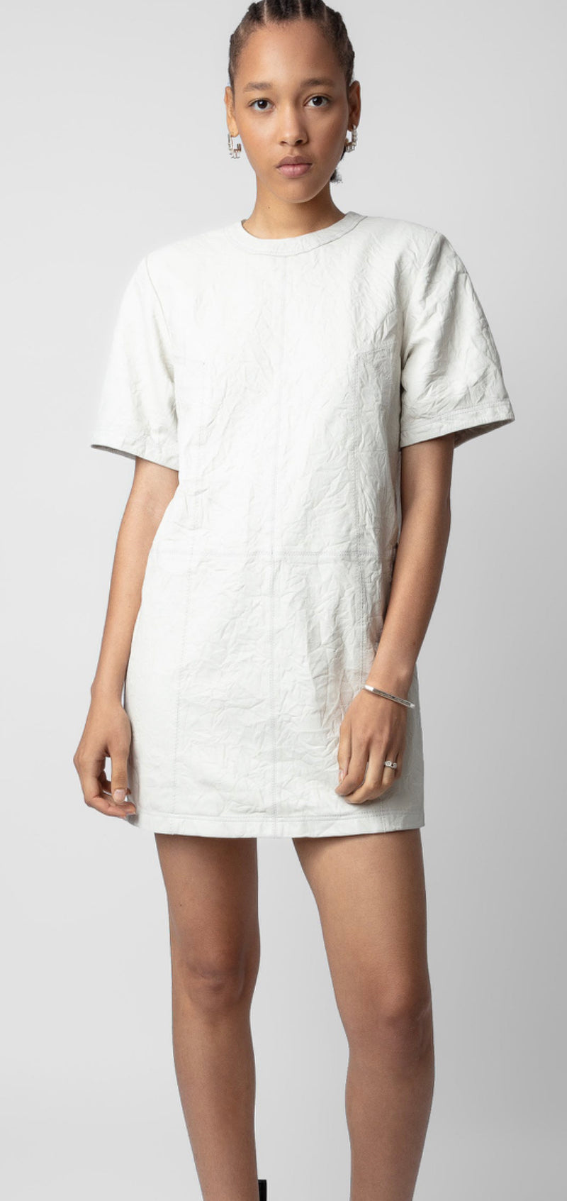 Zadig and Voltaire Riddy Crinkled Leather Dress