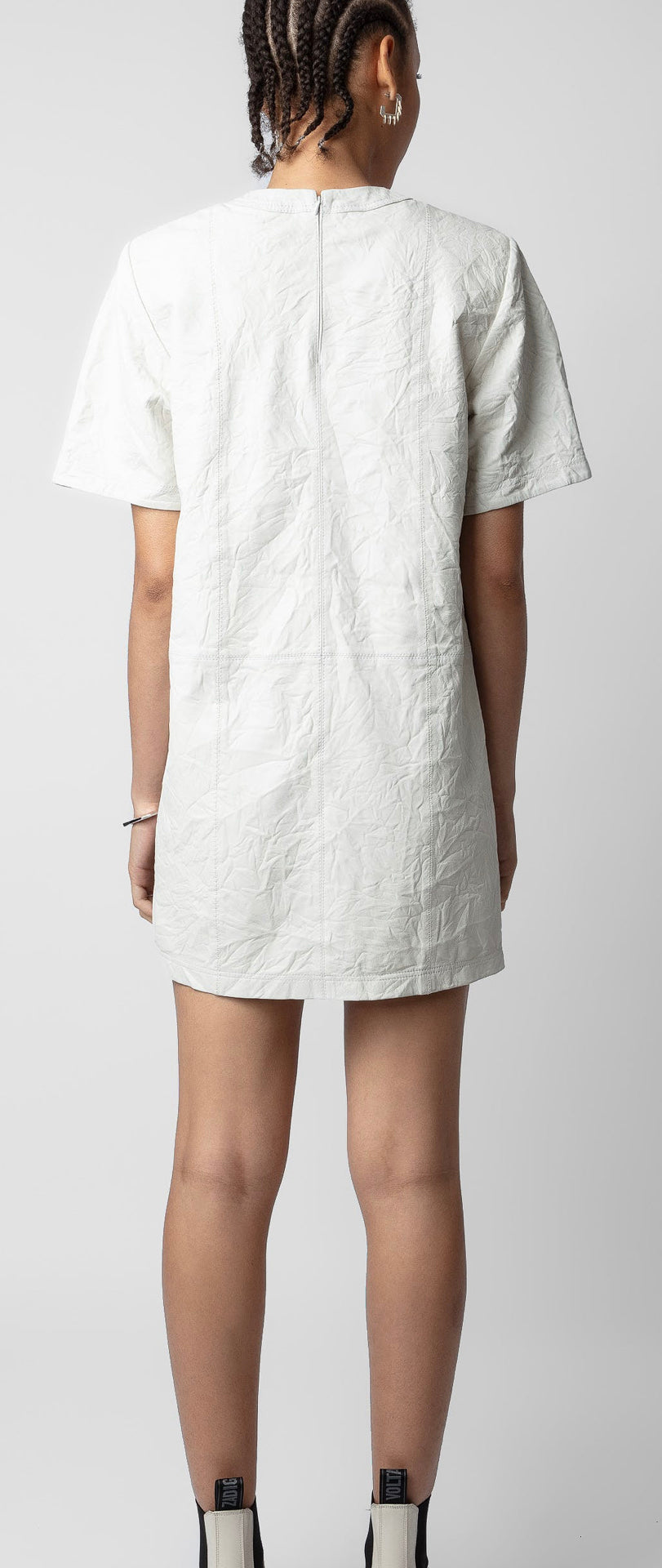 Zadig and Voltaire Riddy Crinkled Leather Dress