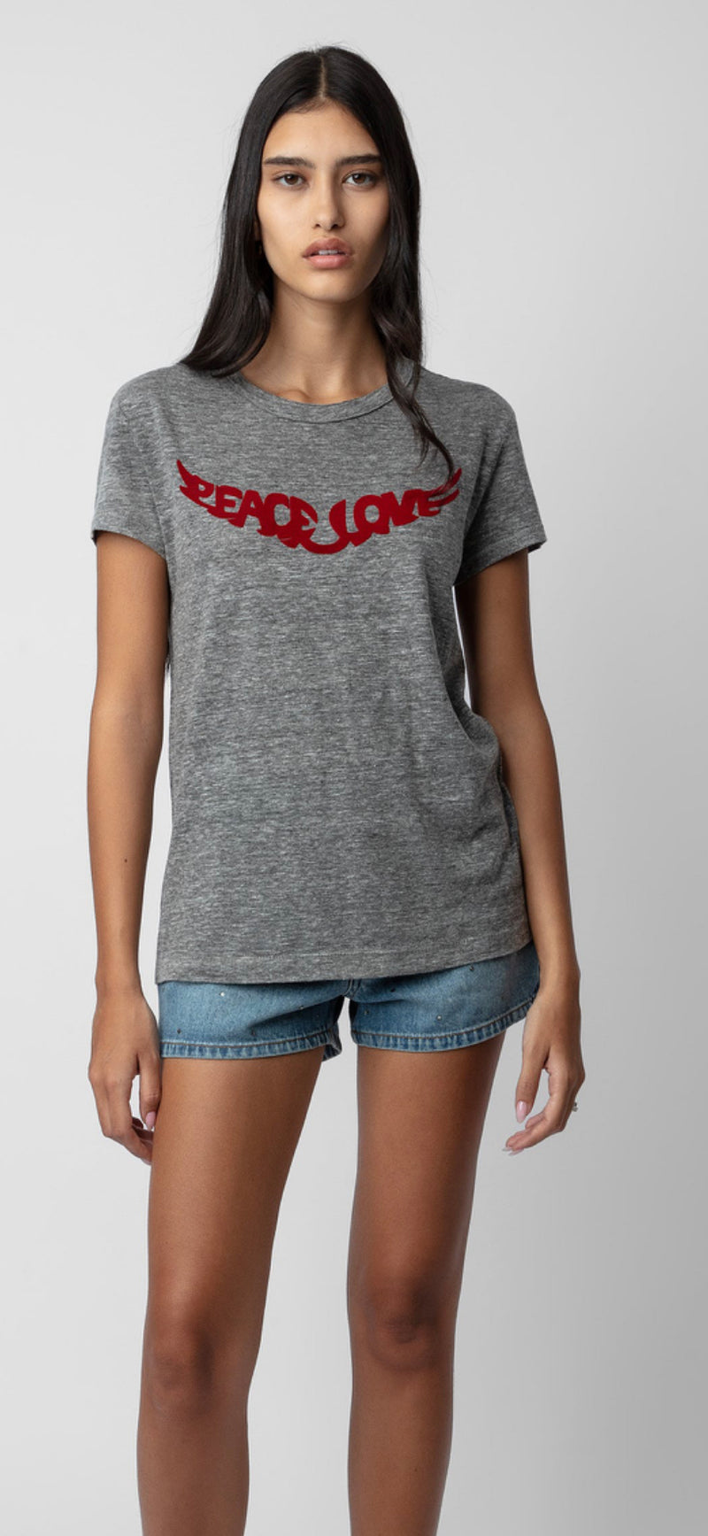 Zadig & Voltaire Woop Peace & Love Strass Tee