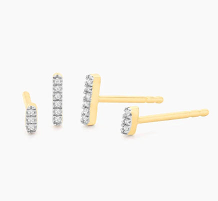 Ella Stein Double Bar Stud Earrings