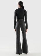 ASbyDF Robbie Stretch Leather Flare Pants
