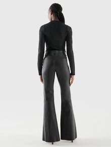 ASbyDF Robbie Stretch Leather Flare Pants