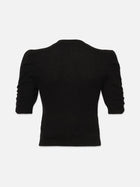 Frame Ruched Sleeve Cashmere Sweater