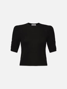 Frame Ruched Sleeve Cashmere Sweater