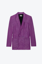 Zadig & Voltaire Visko Cuir Froisse Veste