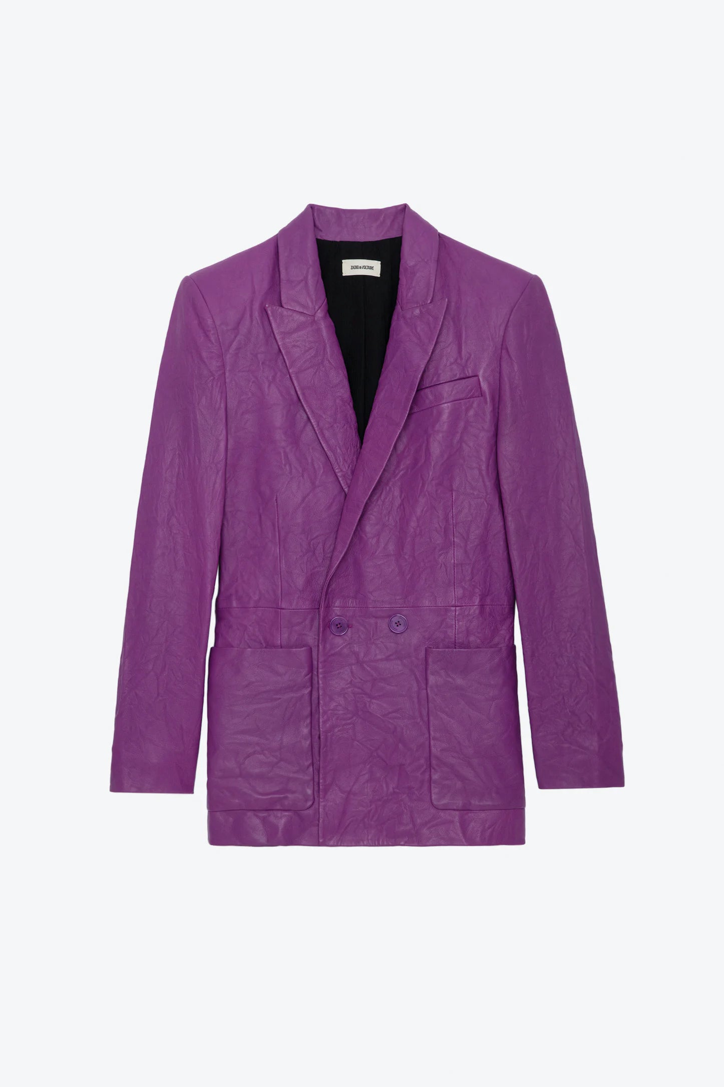 Zadig & Voltaire Visko Cuir Froisse Veste