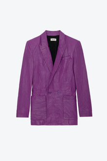 Zadig & Voltaire Visko Cuir Froisse Veste