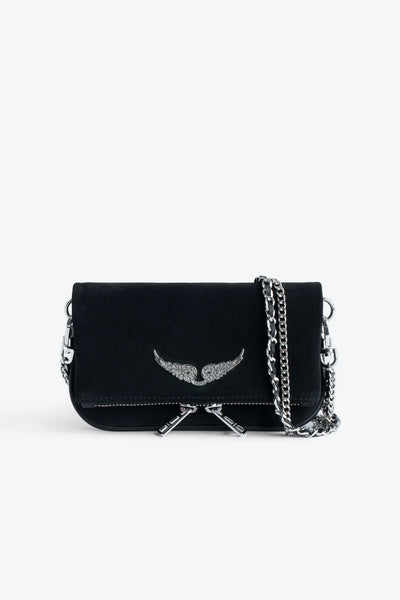 Zadig and Voltaire Rock Nano Suede Party Clutch