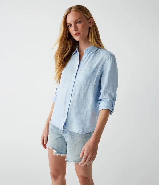 Michael Stars Spencer Linen Button Down Top