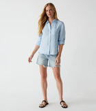 Michael Stars Spencer Linen Button Down Top