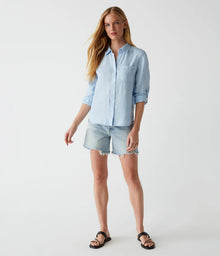 Michael Stars Spencer Linen Button Down Top