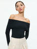 Alice and Olivia Elia Off Shoulder Bodysuit