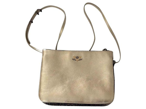 Zadig & Voltaire clyde metallic gold purse