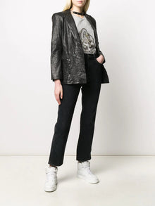 Zadig & Voltaire Visko Cuir Froisse Veste