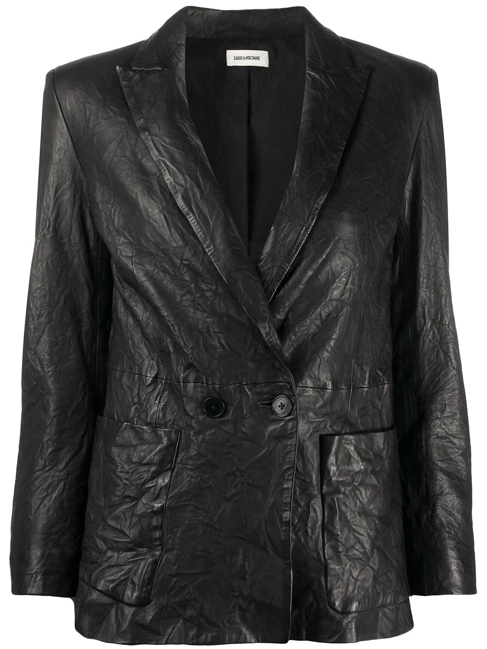 Zadig & Voltaire Visko Cuir Froisse Veste