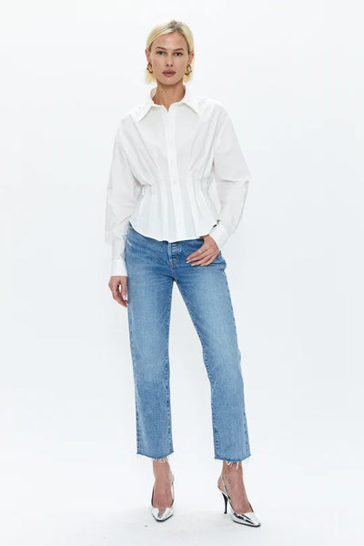 Pistola Julie Pleated Button Down Shirt