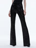 Alice and Olivia Lara Mid-rise Sequin Fit Flare Boot Pant