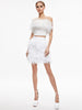 Alice and Olivia Cina Feather Skirt