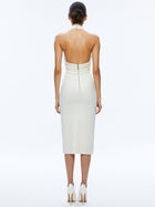Alice and Olivia Suellen Twist Neck Halter Midi Dress