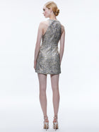 Alice and Olivia Dru Crew Neck Mini Dress