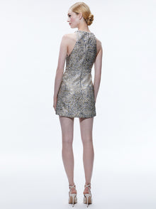 Alice and Olivia Dru Crew Neck Mini Dress