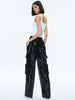 Alice and Olivia Hayes Sequin Wide Leg Cargo Pant