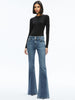 Alice and Olivia Stacey Godets Low Rise Bell Jeans
