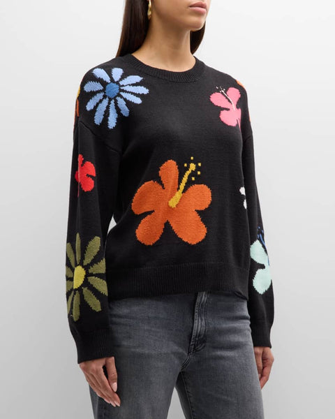 Rails Zoey Intarsia-Knit Floral Sweater