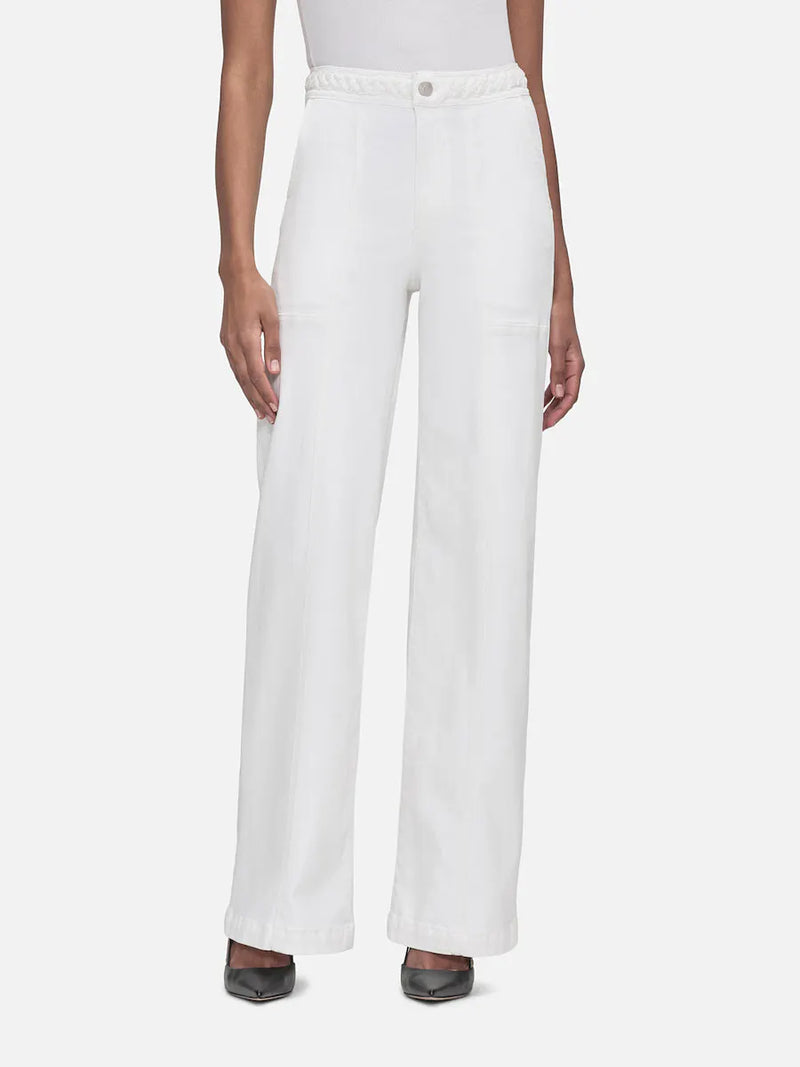 Frame Braided Waistband Wide Leg Pant