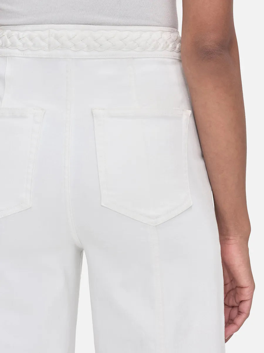 Frame Braided Waistband Wide Leg Pant