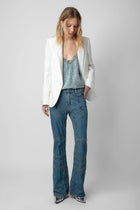 Zadig and Voltaire Capela Diamanté Silk Jacquard Camisole