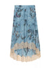 Zadig and Voltaire Joslin Embellished Abstract Silk Midi-Skirt